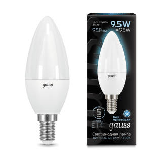 Лампа Gauss LED Candle 9,5W 103101210 4100K E14 cвеча