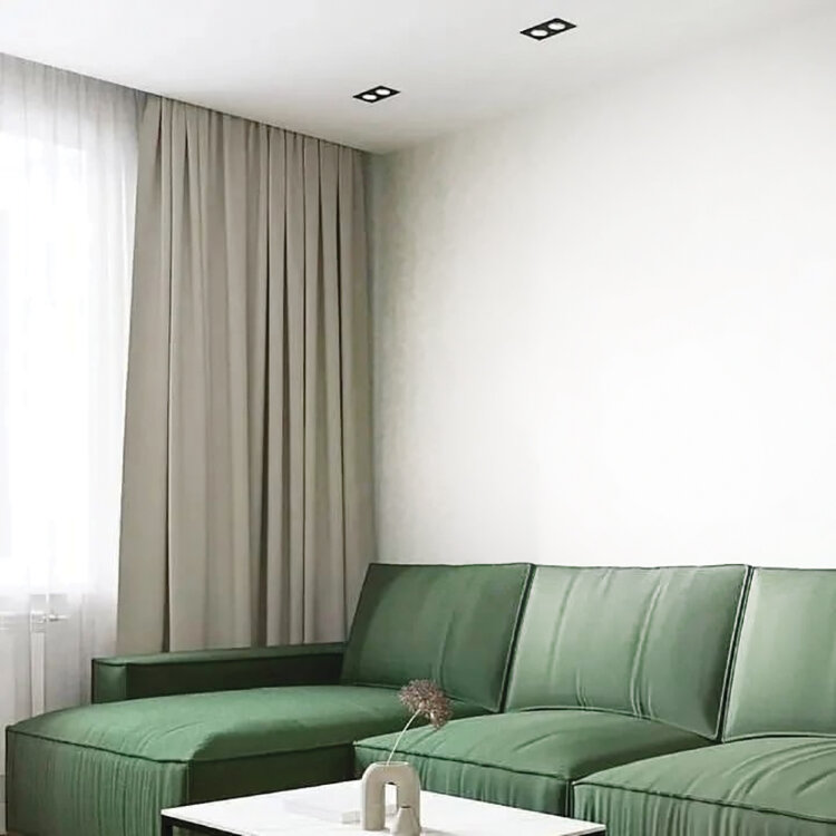 Светильник встраиваемый Feron DL2802 MR16 G5.3, черный, прямоугольник, 92*175*25 мм