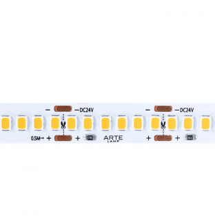 Светодиодная лента Arte Lamp TAPE A2424010-01-3K | 24V | 19,2W/m | 3000К | 5м