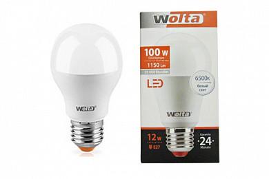 Лампа WOLTA Led 25W60BL 12W E27 6500K A60 (372)