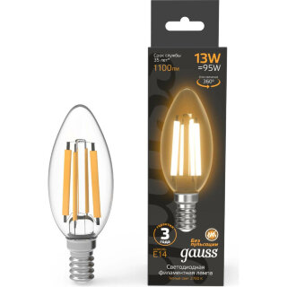 Лампа Gauss LED Filament 13W 103801113 2700K E14 свеча