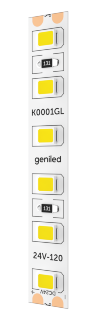 Светодиодная лента Geniled GL-120SMD2835 24В 12Вт/м 8x5000 2700-3000К IP65