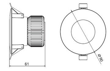 Светодиодный встраиваемый светильник HOROZ 6W 4200K белый IP65