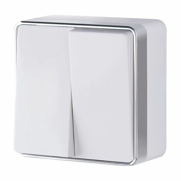 Выключатель двухклавишный Gallant (белый) Werkel W5020001