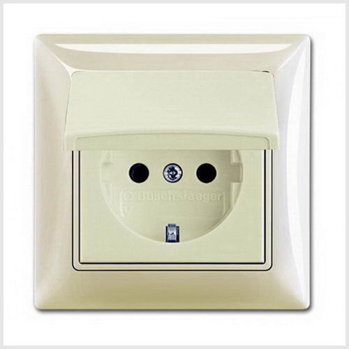 ABB Basic 55 Розетка 2Р+Е 16А 250В IP44 в сборе Слоновая кость 2018-0-1504 (20 EUCKD-92)