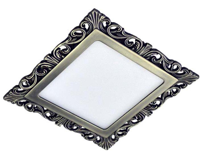 Donolux Светодиодная панель 9W, 3000K, 630 LM,120°,D165 H25 мм, Цвет-ант.серебро.DL18153 silver SQ