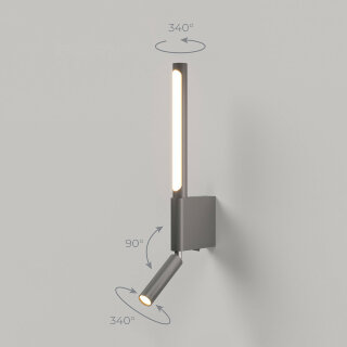 Бра Eurosvet/Electrostandard 40111/LED Sarca 4000К графит
