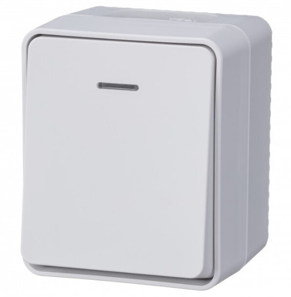 SE AtlasDesign Белый Profi54 Выключатель 1-кл. с подсветкой 10А