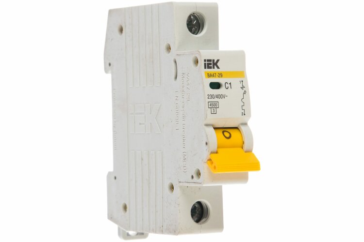 Автоматический выключатель BA47-29 1п  1А тип-С 230В 4.5kA
