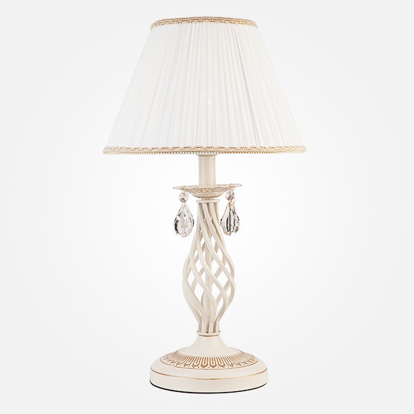 Настольная лампа Eurosvet 10054/1 белый с золотом/прозрачный хрусталь