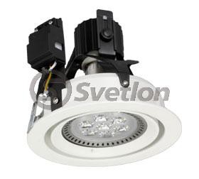 Светильник встраиваемый под галоген.лампу 2216N PAR30 E27 220V WH 158*140