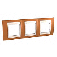 Рамка Unica Хамелеон Оранжевый/беж.3-ая гор.