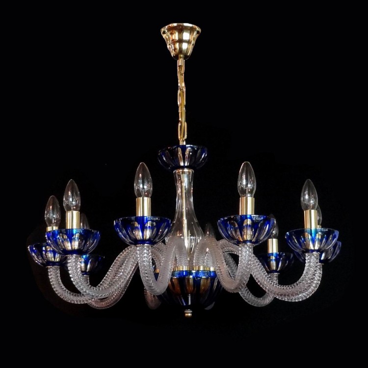 Люстра Ivele 1308/10/240 G Clear/Blue/1H