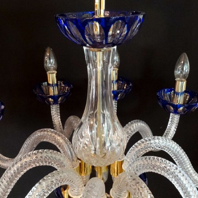 Люстра Ivele 1308/10/240 G Clear/Blue/1H