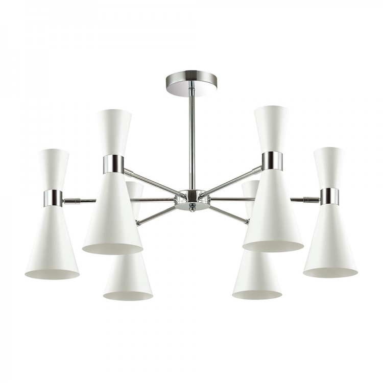 Люстра LUMION 3661/6C хром/матовый белый