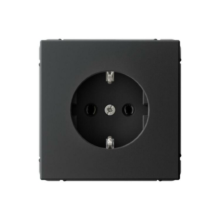 SE ArtGallery Карбон Розетка с/з 16А механизм SE GAL001043