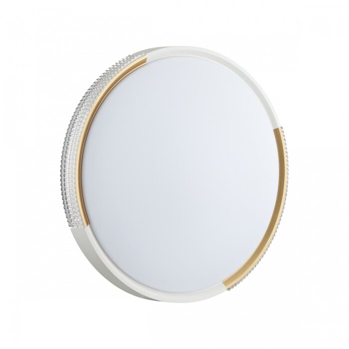 PALE SN 032 Светильник Sonex пластик/белый/золотистый LED 72Вт с ДУ 3000-6000К D490 IP43 пульт ДУ VELIO 7612/EL