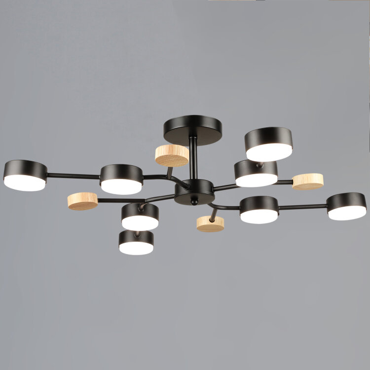 Люстра  SNEHA  03860-0.3-08 BK+WOOD GX53