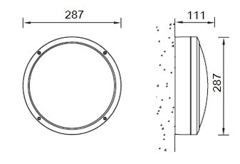 Светильник настенный для КЛЛ 23Вт, Е27, IP65 серебро (STAR NBT 11 F123 silver)