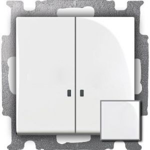 ABB Basic 55 Выключатель 2- кл. с подсв. Альп.белый 2CKA001012A2154 (1012-0-2154)