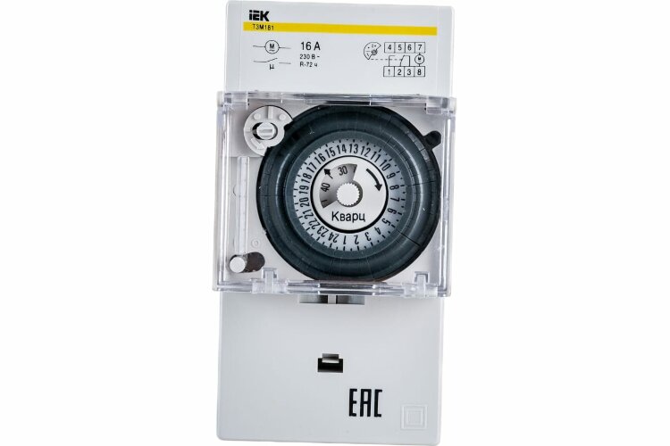 Таймер ТЭМ 181 16А 230В DIN-рейка iEK