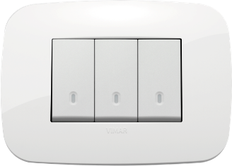 VIMAR Arke Round Накладка на 3 мод. Белая 19683.84