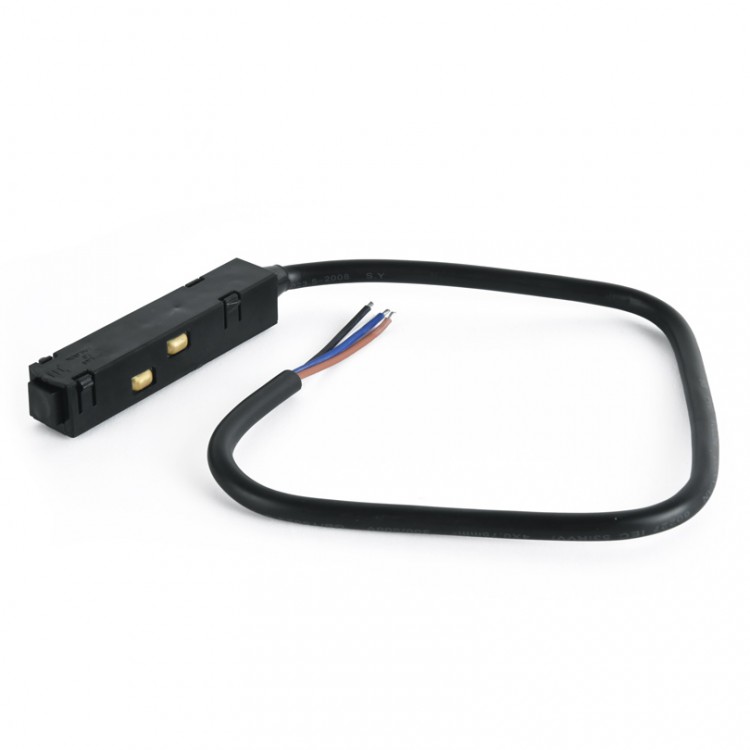 Ввод питания д/однофазного магнитного шинопровода Wolta  WML-PL/01B 0.5м черный