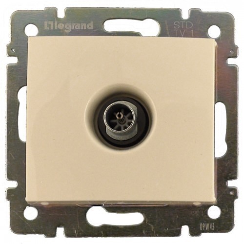 Legrand Valena Розетка TV единственная 1,5 Дб кремовая 774329