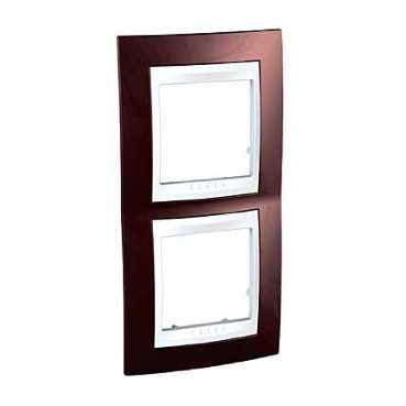 Рамка Unica Хамелеон Гранат/беж. 2-ая вертик.