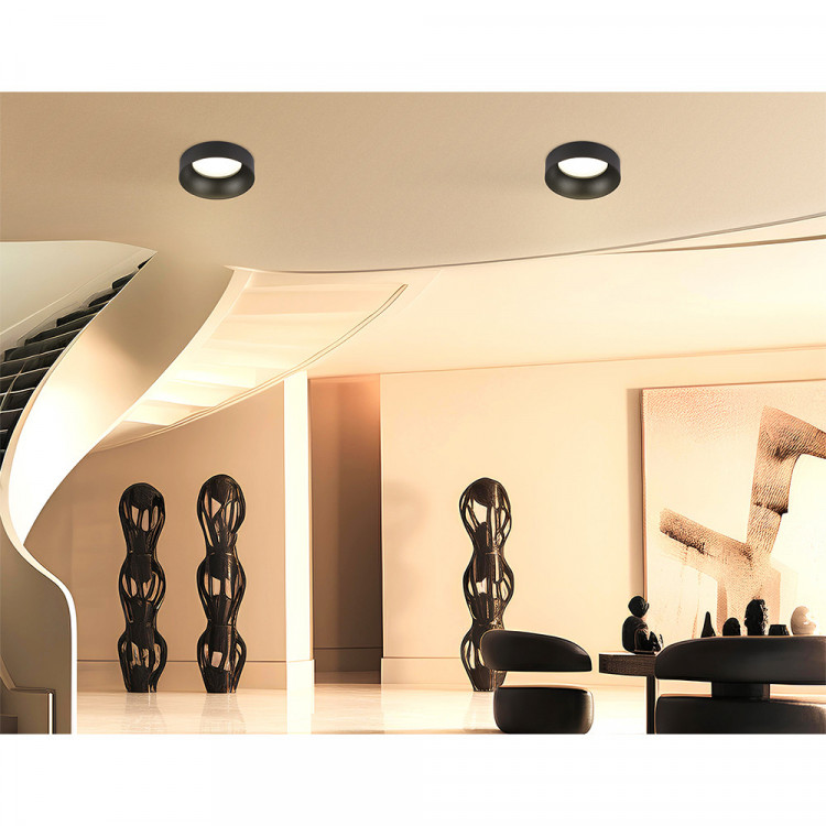 Светильник встраиваемый TN51817 BK черный IP20 GX53 D100*63