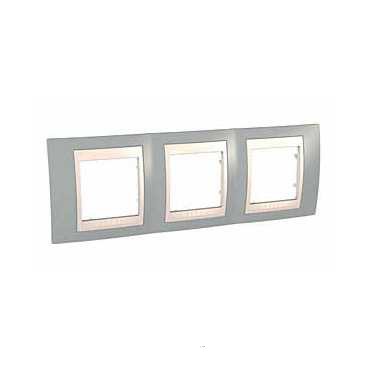 Рамка Unicа Хамелеон серый/беж. 3-ая гор. MGU6.0