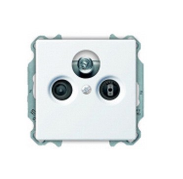 ABB Basic 55 Центральная плата  в кач-ве накл для ТВ-R розеток Белый