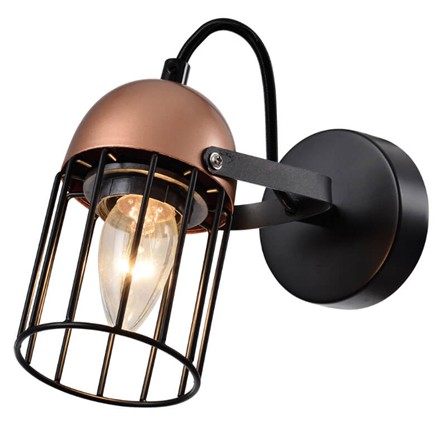 Спот AURA S3467-1 BK+PKGD+BK