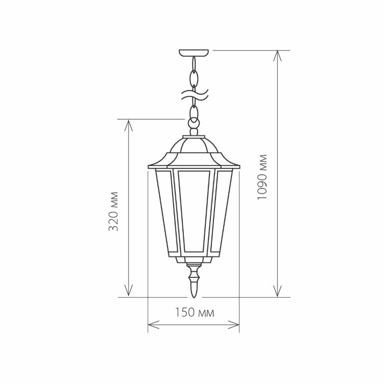 Уличный свет GL - 1004H черное золото