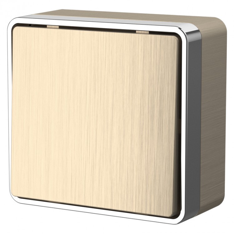 Werkel Gallant Выключатель 1-кл. W5010010 (WL15-01-01) шампань рифленый