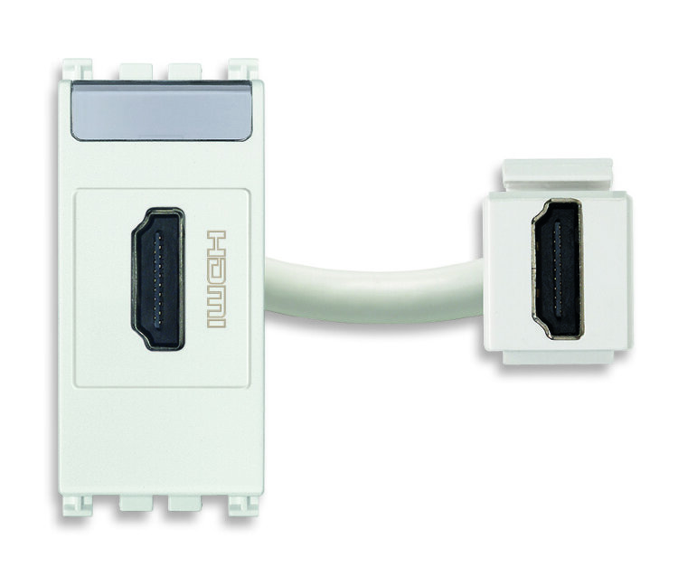 VIMAR Arke Розетка на 1 мод. HDMI Белая 19346.B