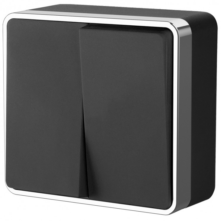 Werkel Gallant Выключатель 2-кл. W5020035 (WL15-03-01) черный/хром