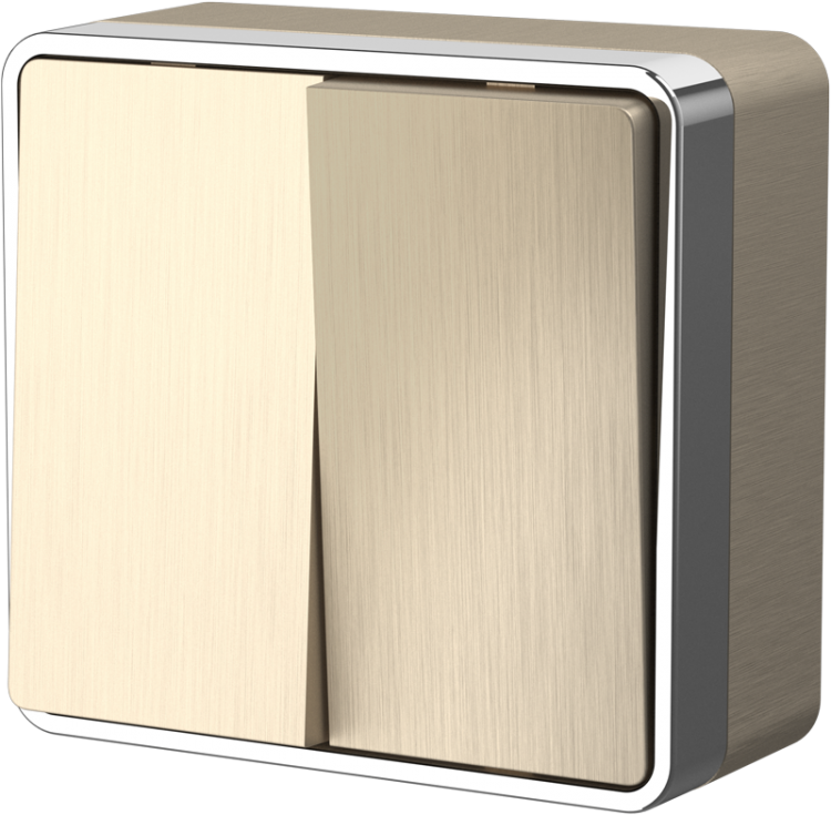 Werkel Gallant Выключатель 2-кл. W5020010 (WL15-03-01) шампань рифленый