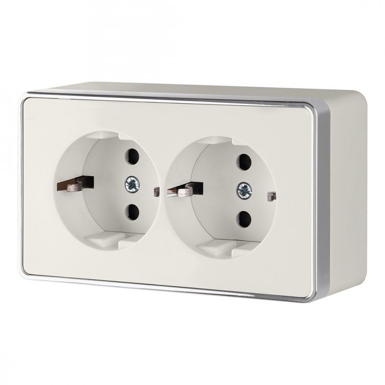 Werkel Gallant Розетка с/з двойная  W5072103 (WL15-02-03) слоновая кость