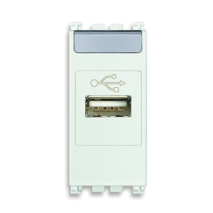 VIMAR Arke Розетка на 1 мод. USB Белая 19345.B