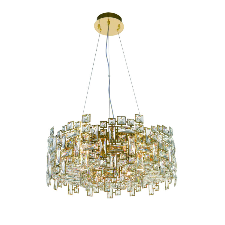Люстра Veneto Luce 6055E/8A Gold+Clear