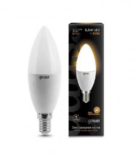 Лампа Gauss LED Candle 6,5W 103101107 3000K E14 cвеча
