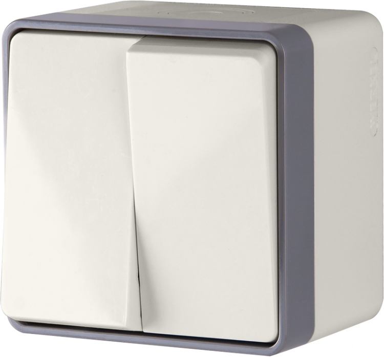 Werkel Gallant Выключатель 2-кл  влагозащ. IP44 WL15-03-02 слоновая кость