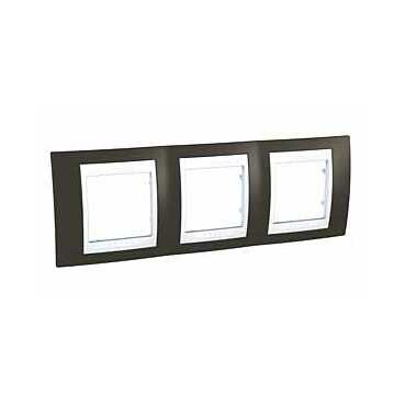 Рамка Unica Хамелеон Лиловый/белый 3-ая гориз.