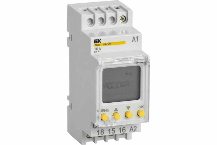 Таймер ТЭ80 цифровой 16А 230В на DIN-рейку KARAT iEK