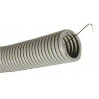 Труба гофрированная ПВХ 16мм с протяжкой серая 100m iEK