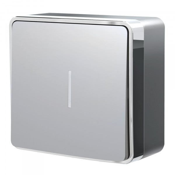 Werkel Gallant Выключатель 1-кл. с подсветкой  W5010106 серебряный