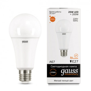 Лампа Gauss LED Elementary 25W A67 73215 3000K E27