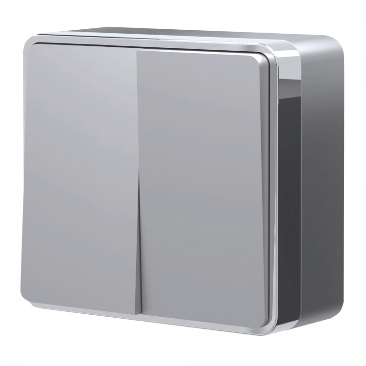 Werkel Gallant Выключатель 2-кл. W5020006 серебряный