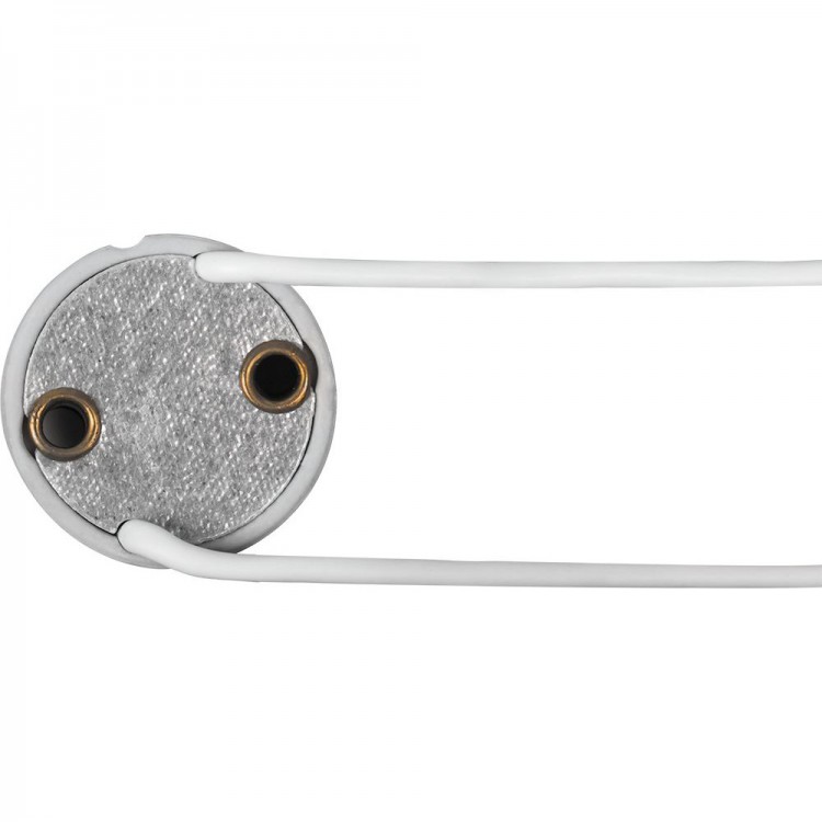 Патрон LH34 230V GU10 керамика, длина провода 150мм (вывод провода вниз)